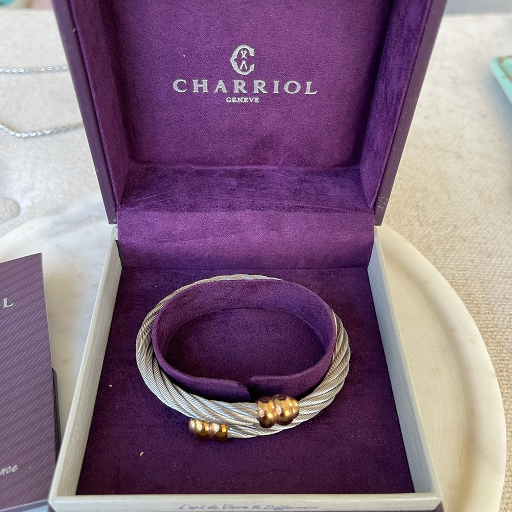 charriol bracelet.mixed metals size med